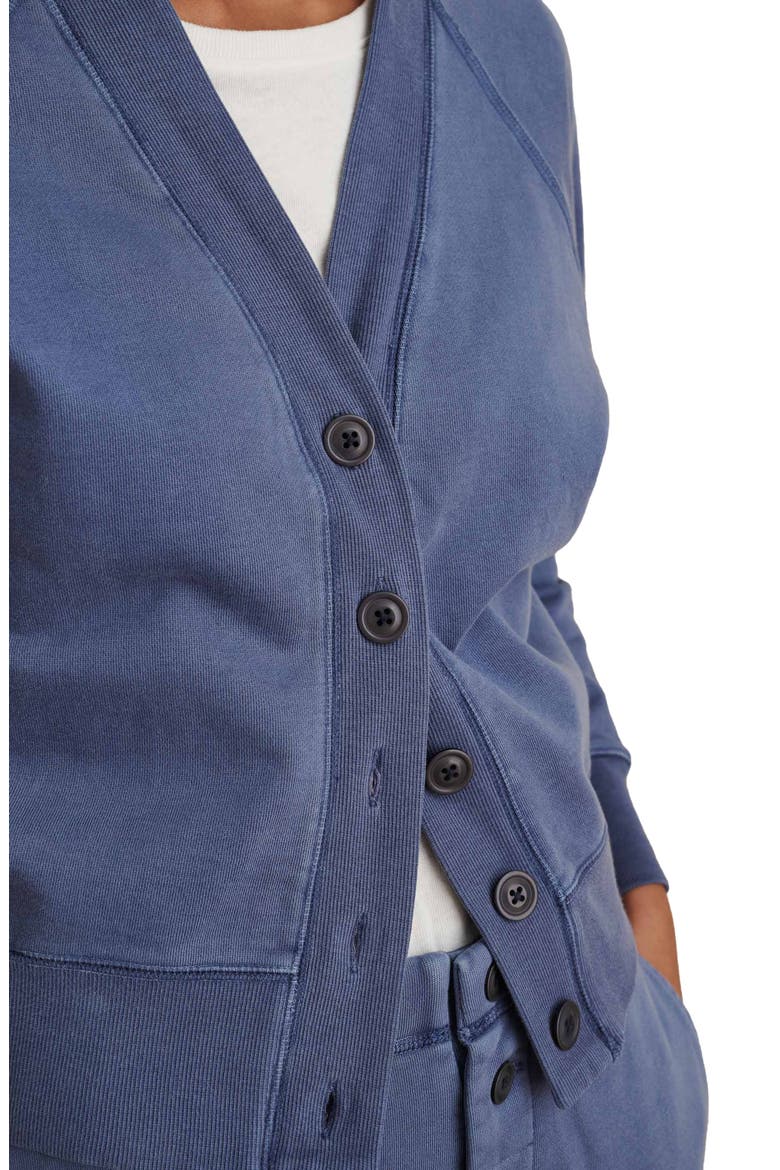 Davie Fleece Cardigan, Alternate, color, DUSTY BLUE
