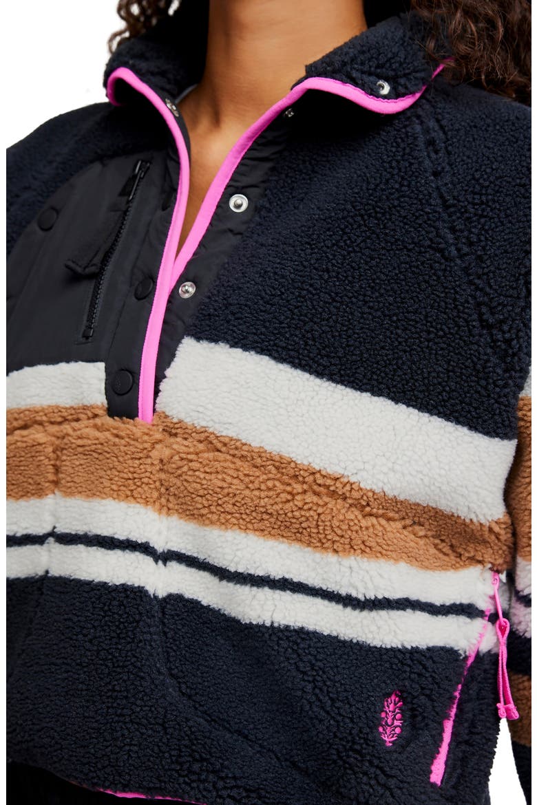 FP Movement Rocky Ridge Fleece Pullover, Alternate, color, BLACK NUTMEG FUCSHIA