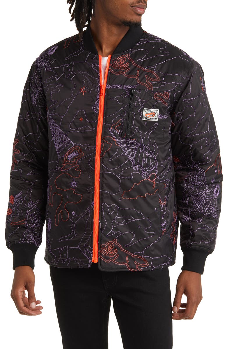 ICECREAM Skim Milk Bomber Jacket, Alternate, color,