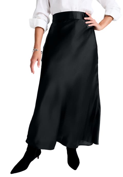 Satin Maxi Skirt (Plus)