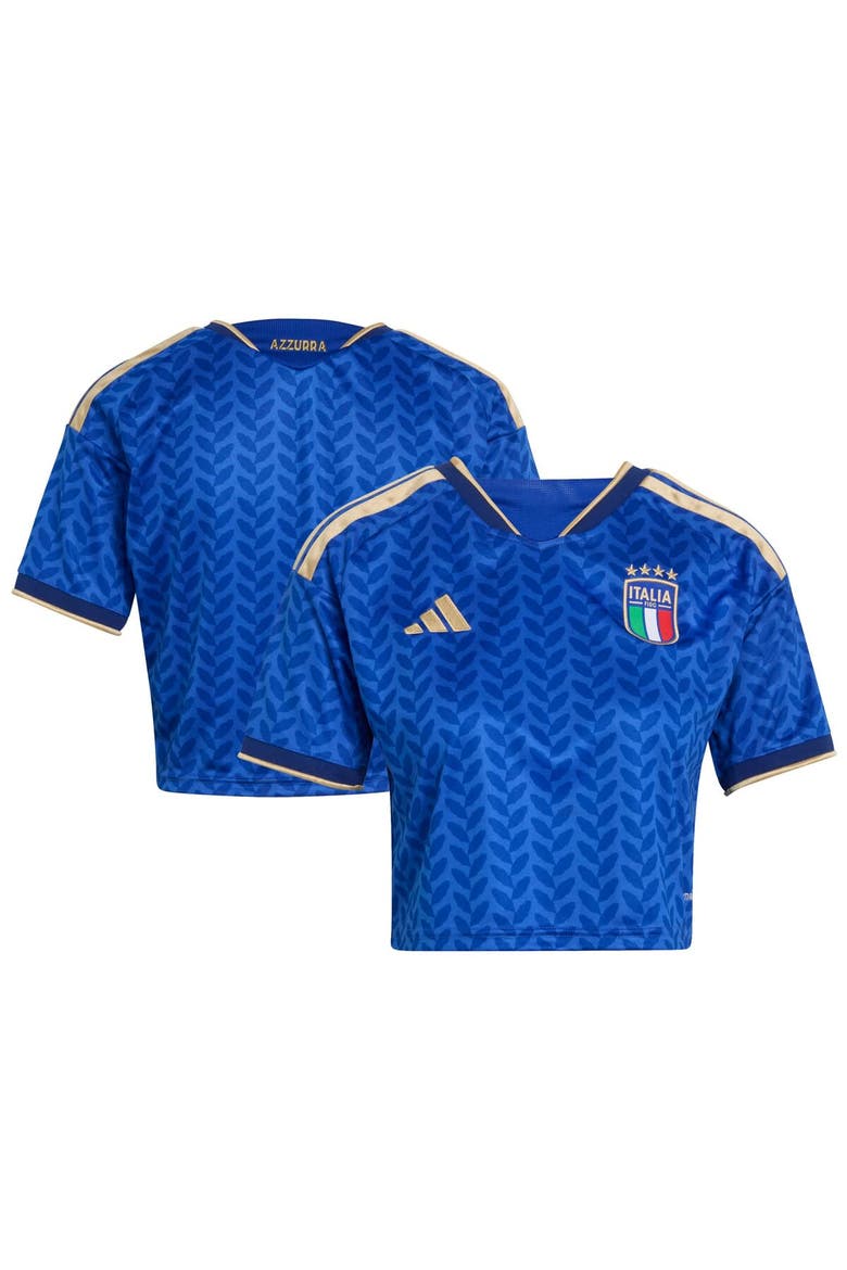 Women's adidas  Royal Italy National Team FIFA x World Cup 2026 Home Cropped Replica Jersey, Main, color, Royal