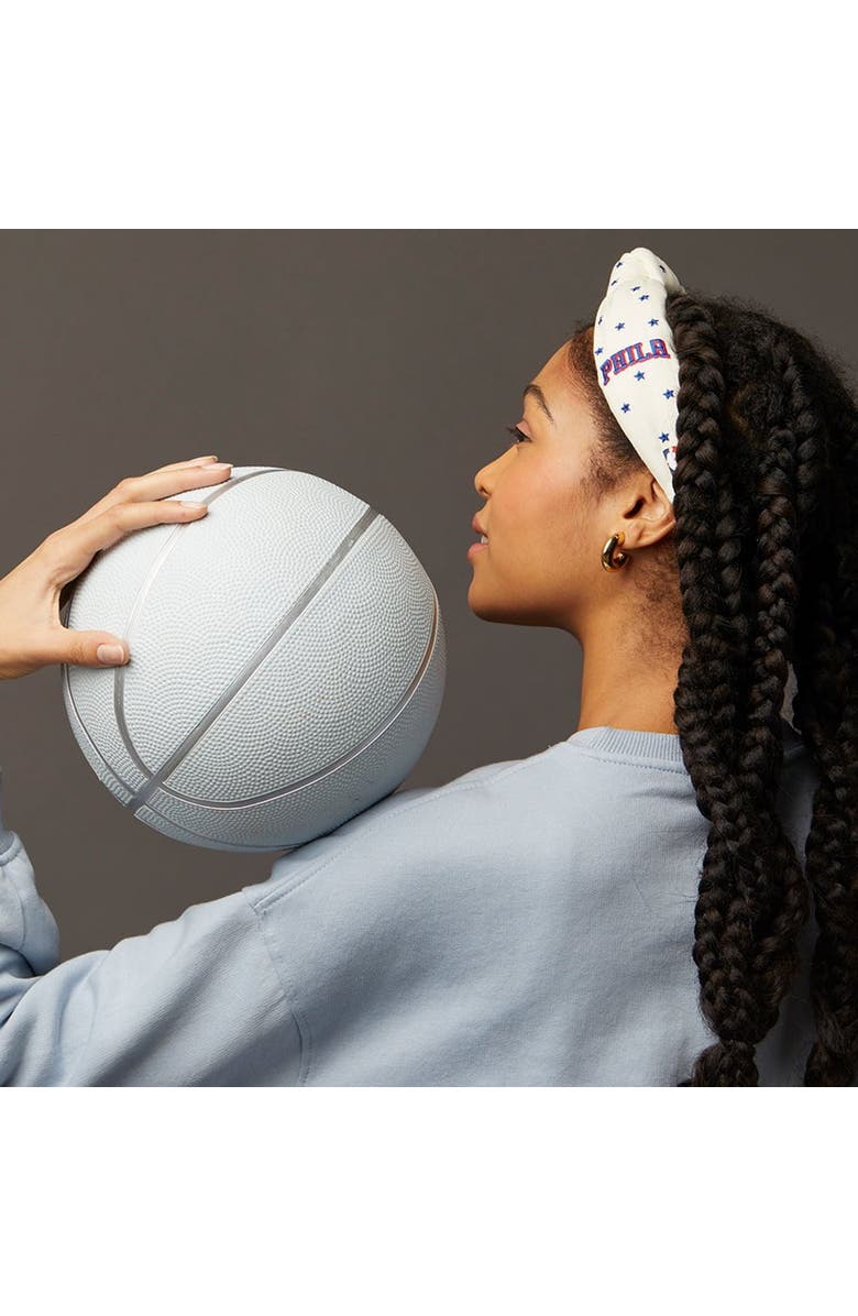 Lele Sadoughi NBA Philadelphia 76Ers Embroidered Headband, Alternate, color, 