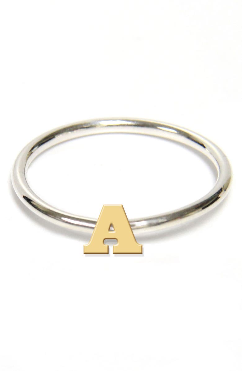 Jane Basch Designs Two-Tone Initial Ring, Main, color,