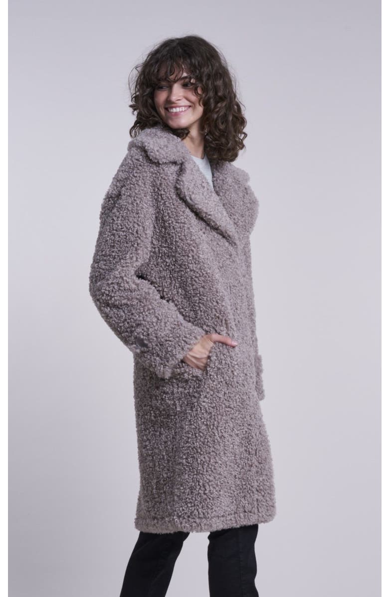 Blue Duck Faux Fur Coat, Alternate, color, Oatmeal