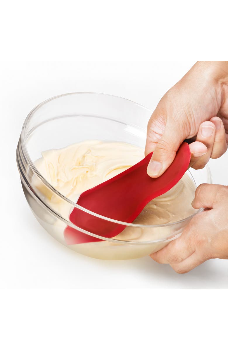 CUISIPRO Flexible Silicone Bowl Scraper, Alternate, color, Red