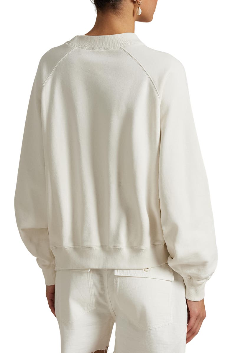 Polo Ralph Lauren Logo Flag French Terry Crewneck Sweatshirt, Alternate, color, 