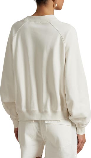 Polo Ralph Lauren Logo Flag French Terry Crewneck Sweatshirt