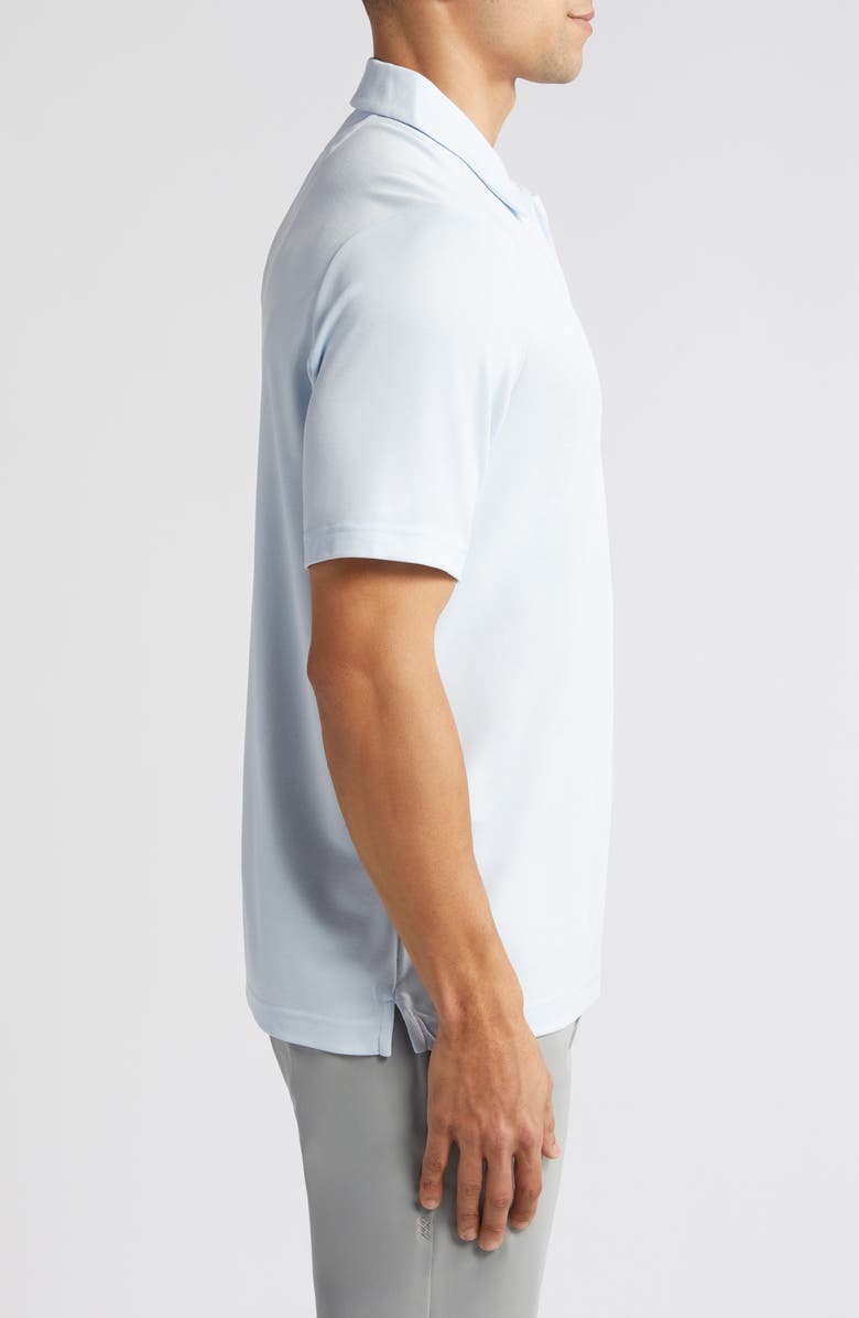 Johnston & Murphy Bird's Eye Quarter Zip Polo, Alternate, color, Light Blue