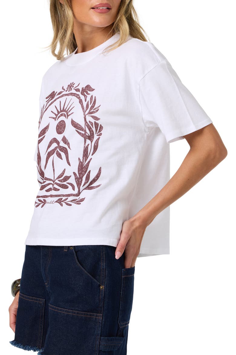Framed Flora Graphic Tee, Alternate, color, WHITE