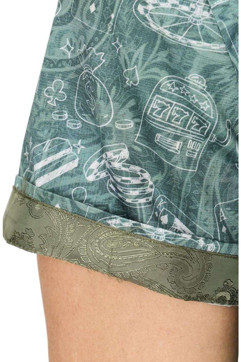The Vault Short Sleeve Stretch Cotton Shirt, Alternate, color, EMERALD