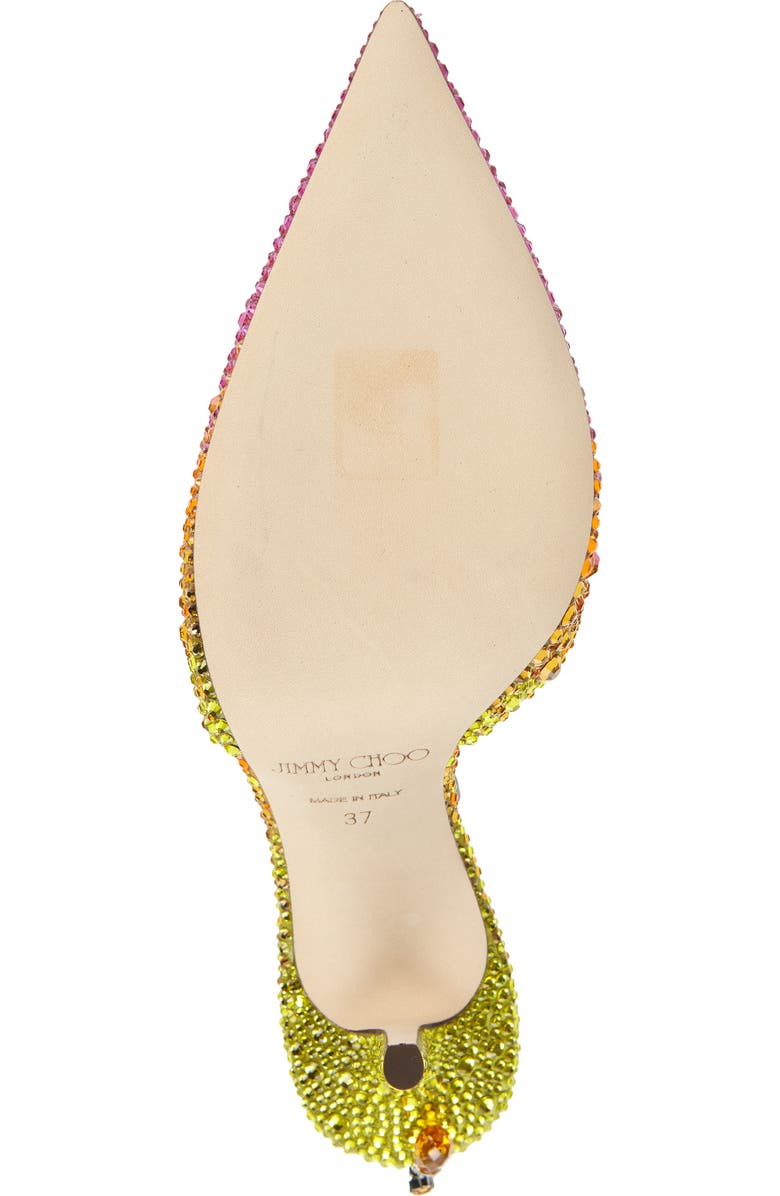 Jimmy Choo Saeda Crystal Ankle Strap Pointed Toe Pump, Alternate, color,