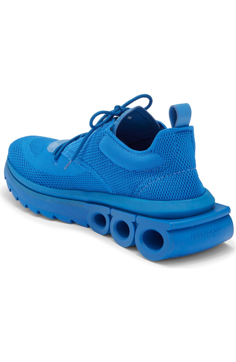 FERRAGAMO Nima Knit Low-Top Sneaker, Alternate, color, Blue