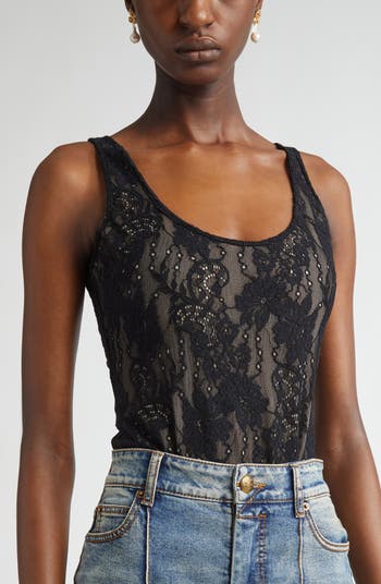 Scoop Neck Lace Bodysuit