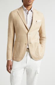 Eleventy Glen Plaid Soft Sport Coat