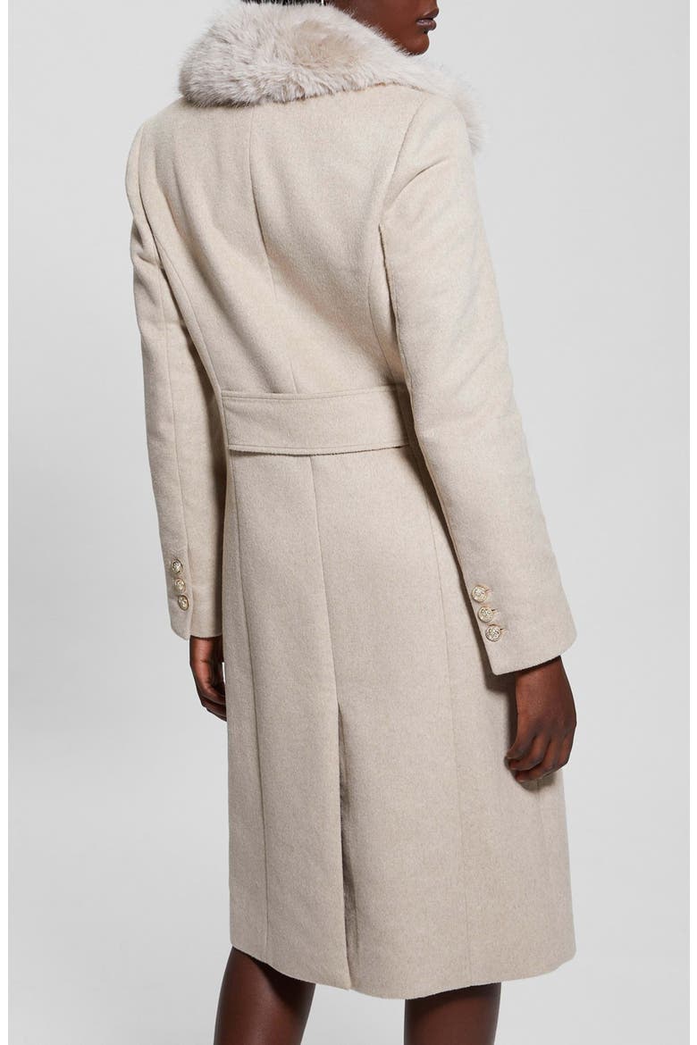 Nancy Coat with Removable Faux Fur Collar, Alternate, color, CEMENTO MULTI