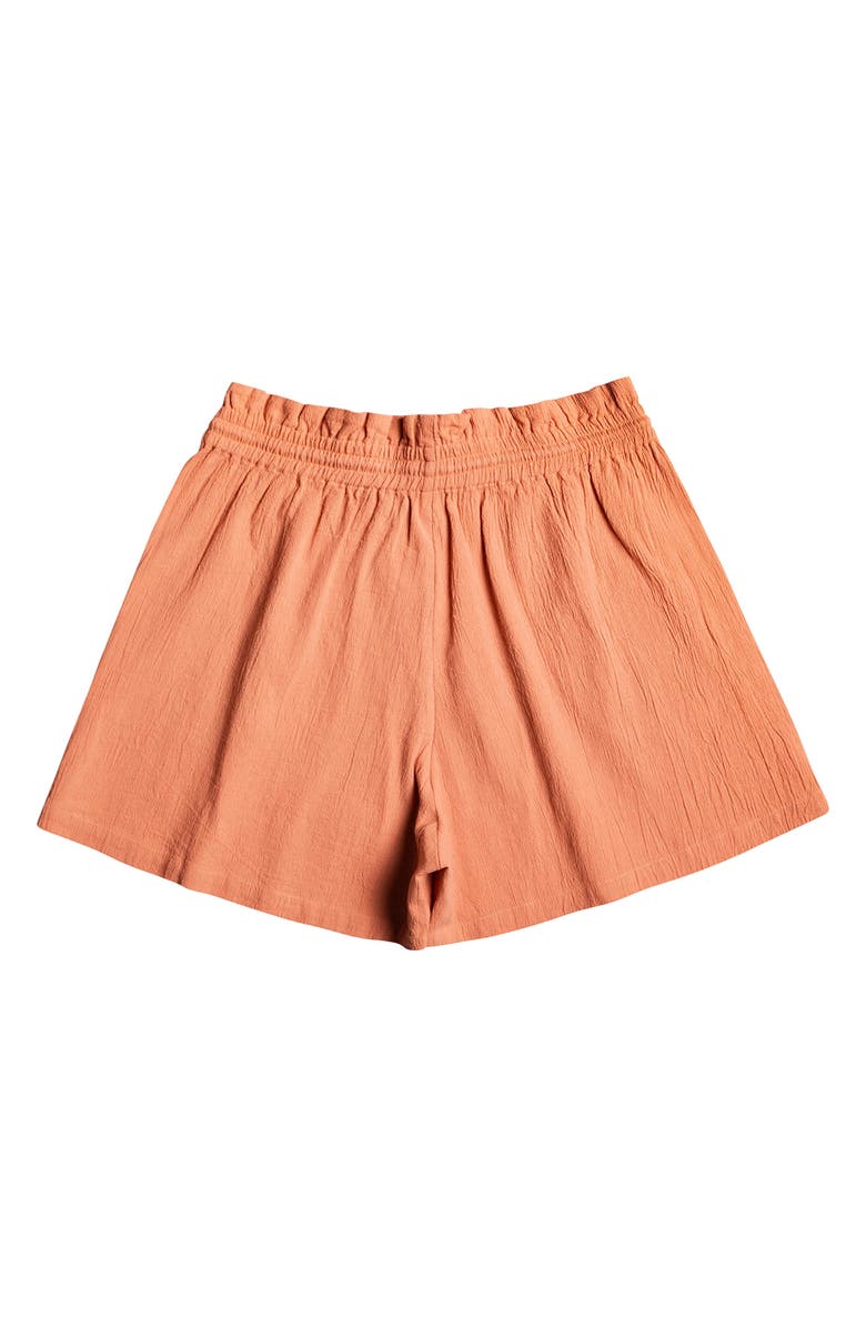 Roxy Sweet Souvenir Cotton Drawstring Shorts, Alternate, color, Cork