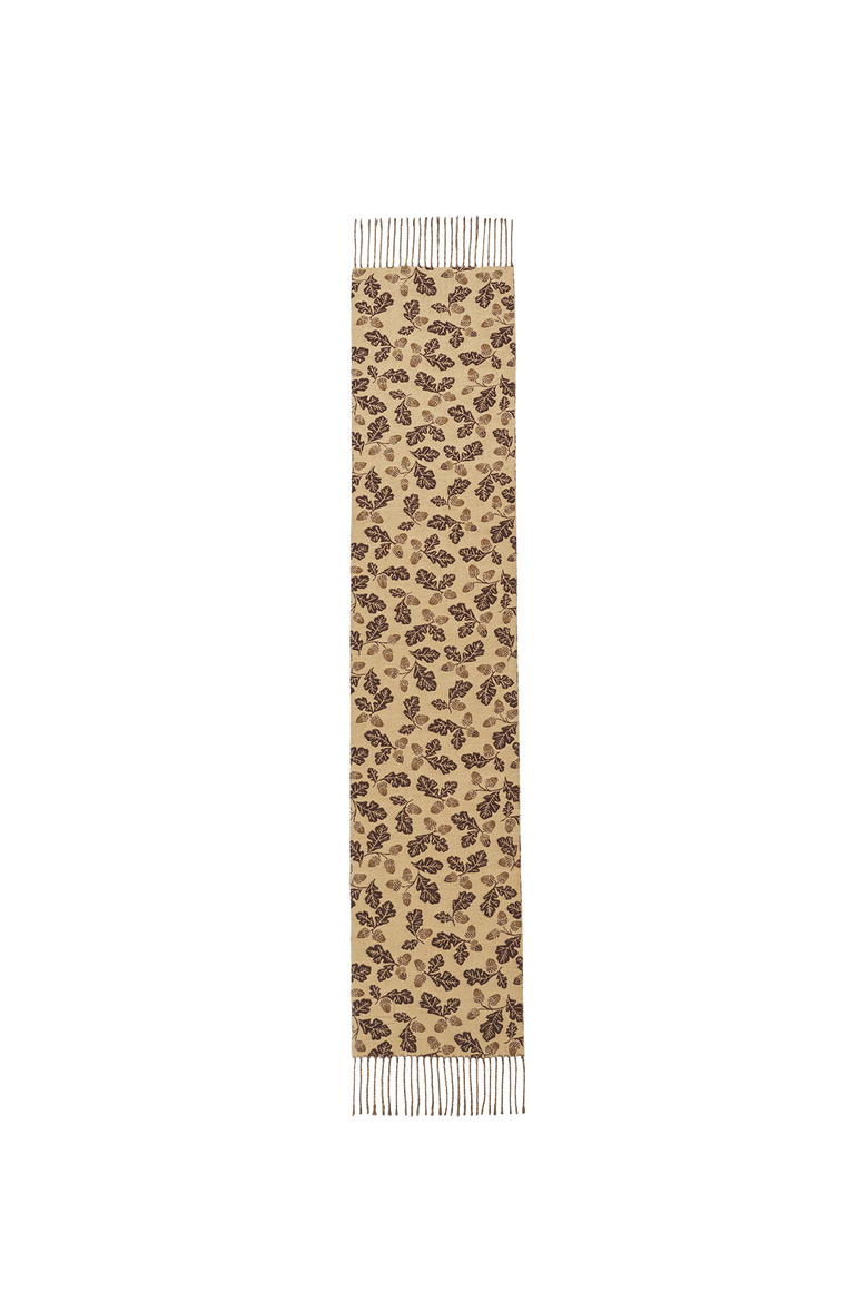 Chocolate Acorn Jacquard Scarf, Alternate, color, Caramel & Chocolate