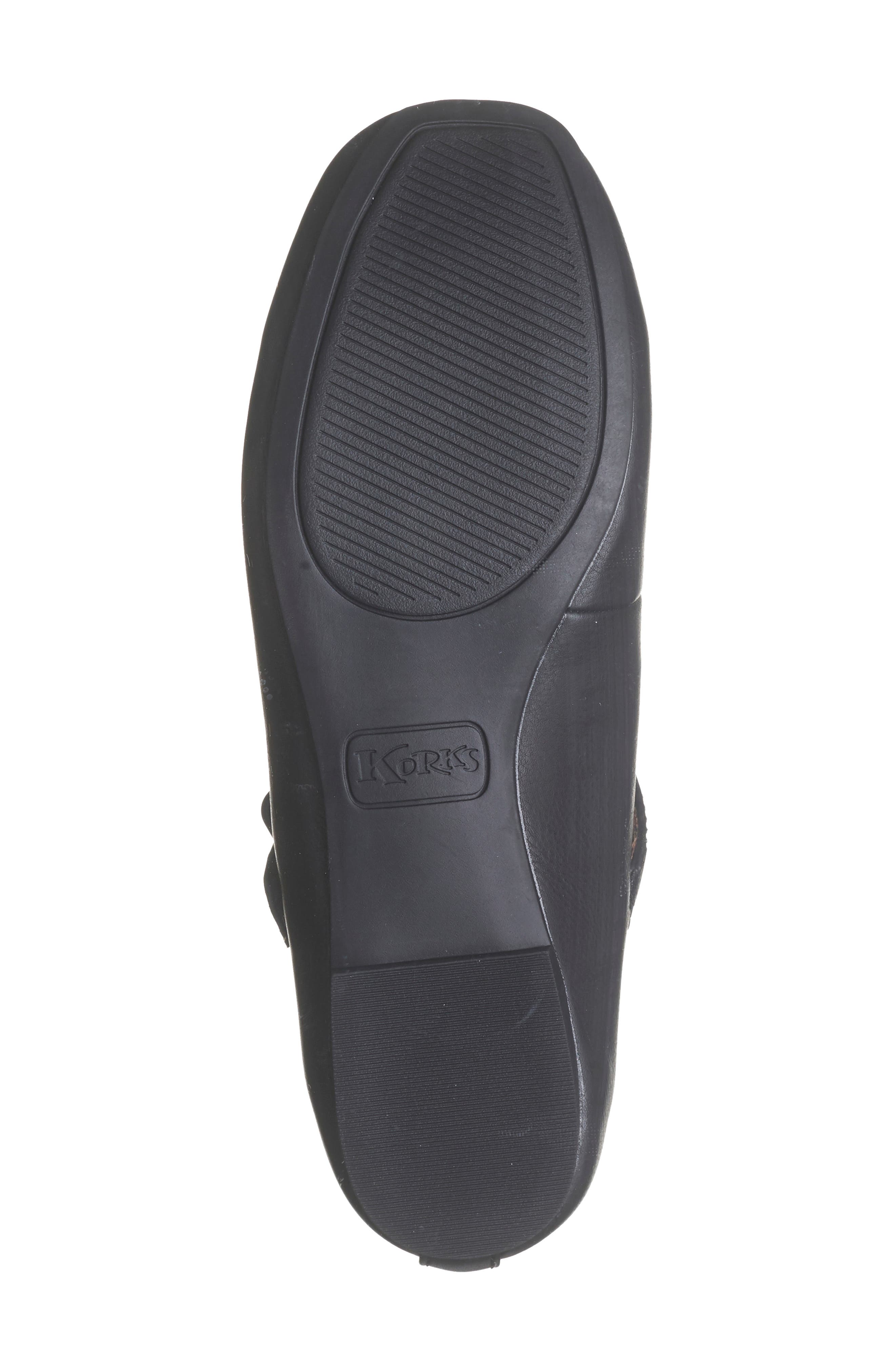 KORKS Paige Crossover Mary Jane Flat, Alternate, color, Black