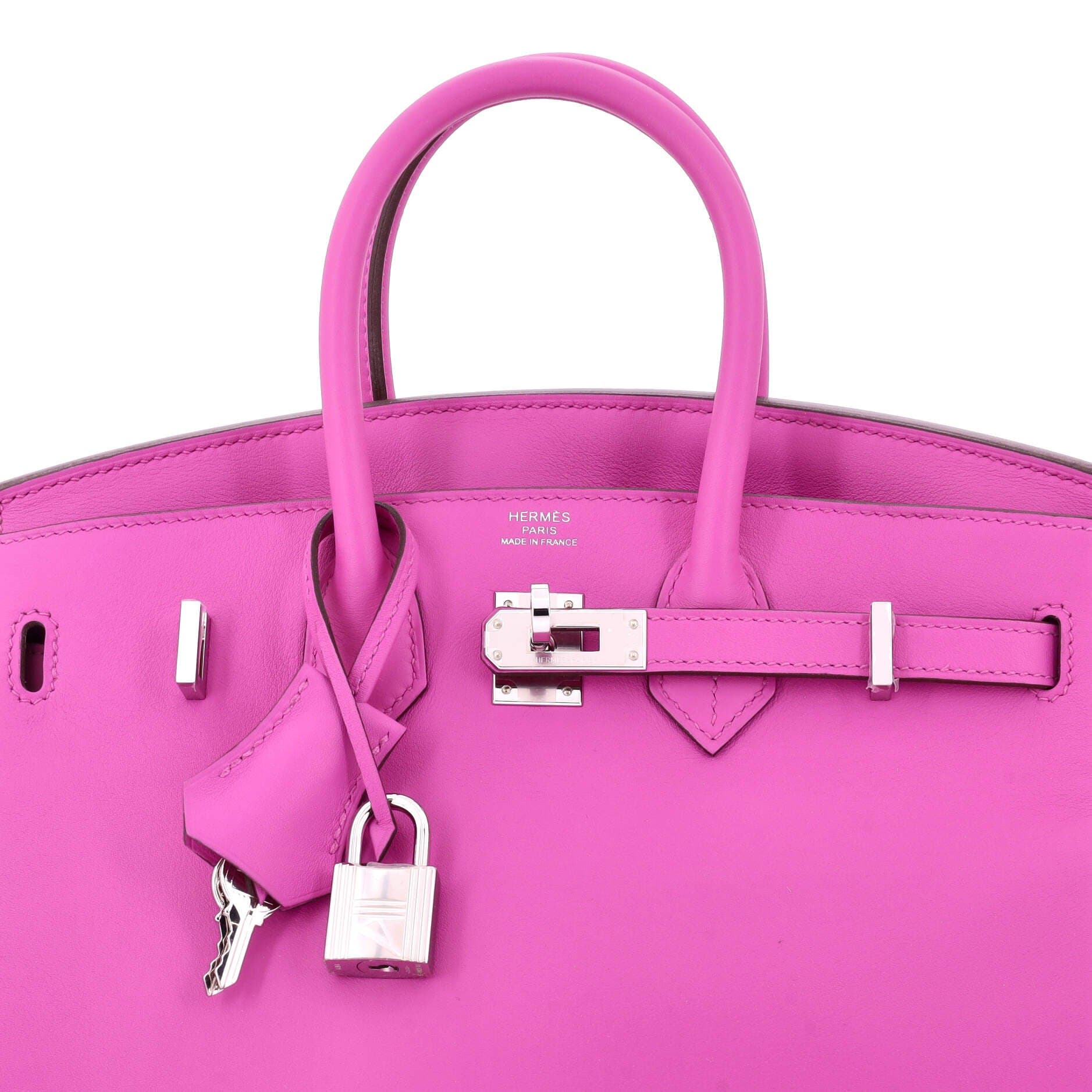 Pre-Owned Hermes Birkin Handbag Pink Swift with Palladium Hardware 25, Alternate, color, 
