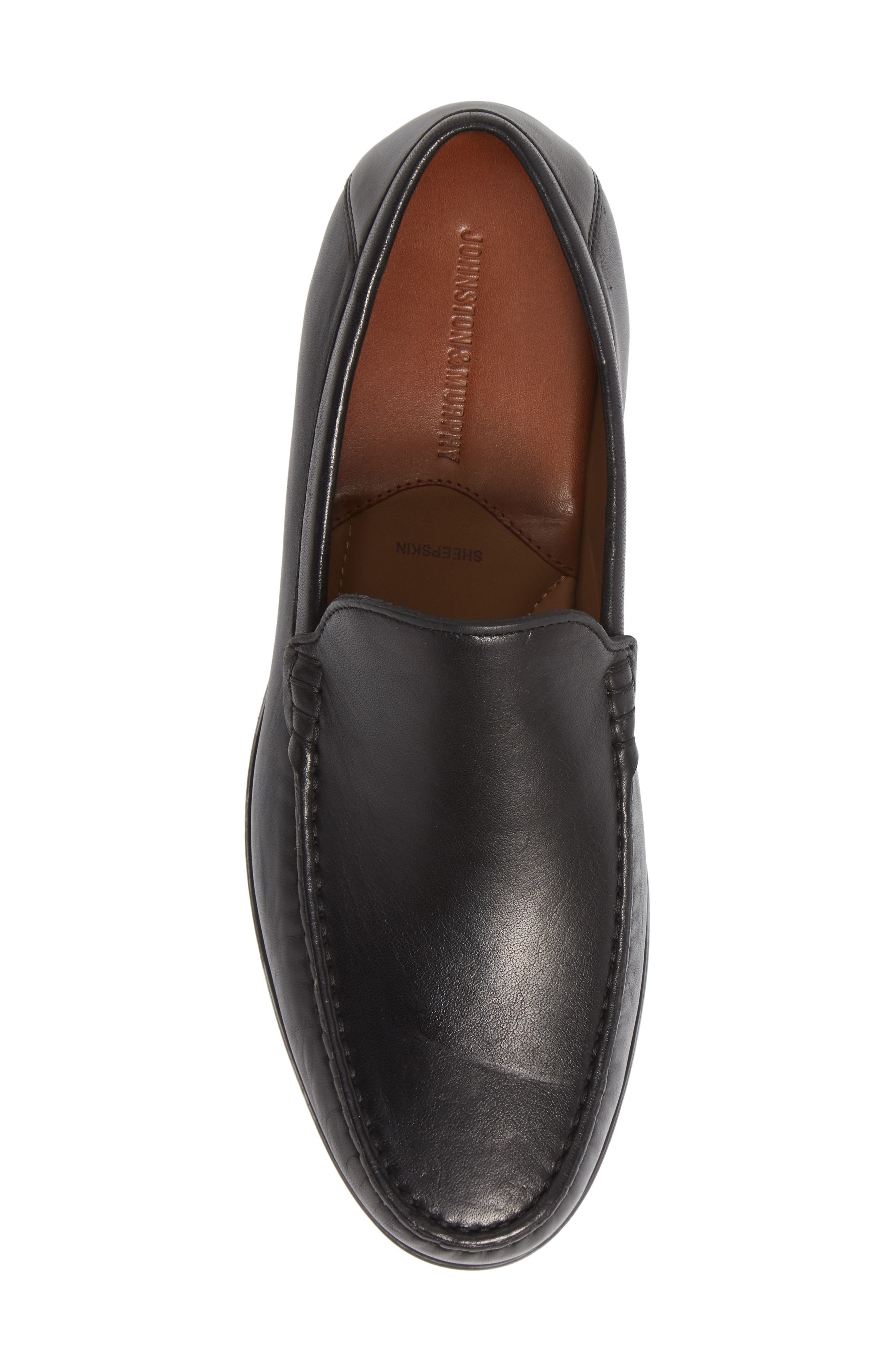 Johnston & Murphy Hawkins Venetian Loafer, Alternate, color, Black