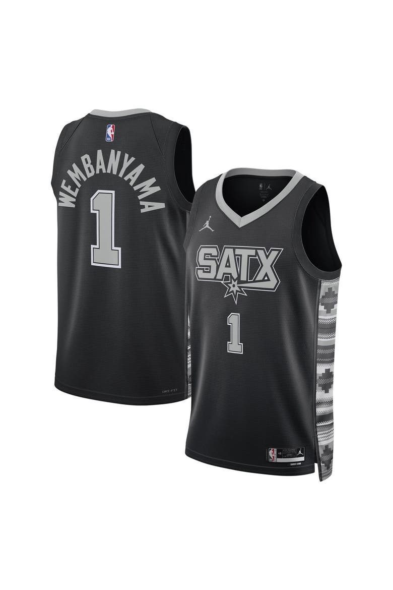Unisex Jordan Brand Victor Wembanyama Black San Antonio Spurs