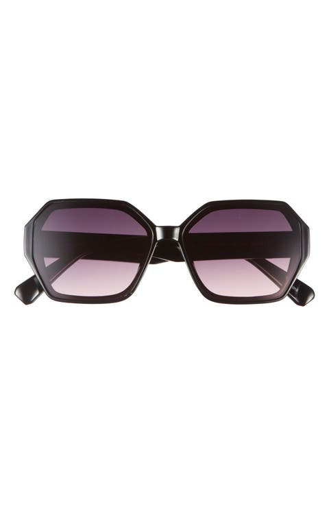 58mm Gradient Geometric Sunglasses