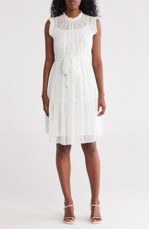 Ruffle Collar Sleeveless Dress