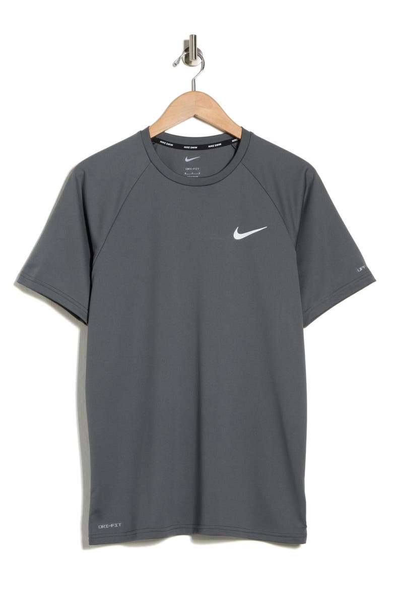 Nike Short Sleeve Hydroguard Swim Shirt, Alternate, color, Iron Grey