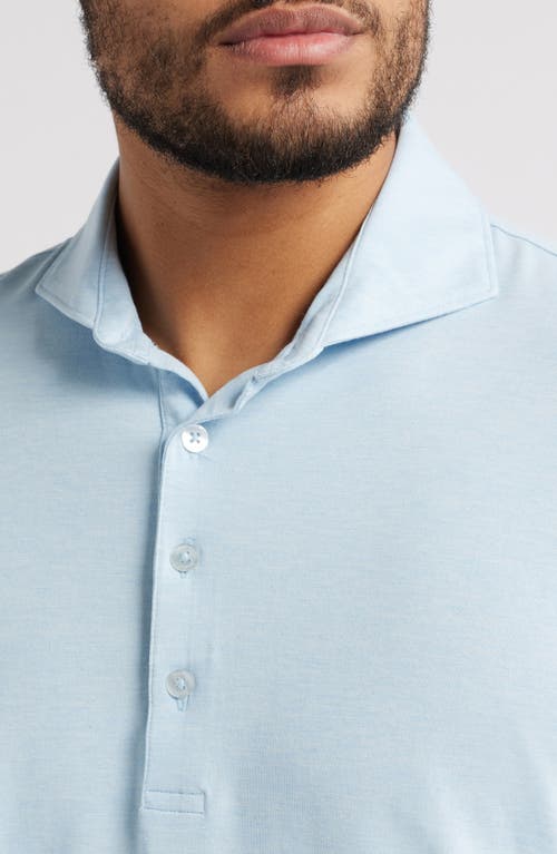 Johnnie-o Idris Top Shelf Heathered Polo In Cerulean