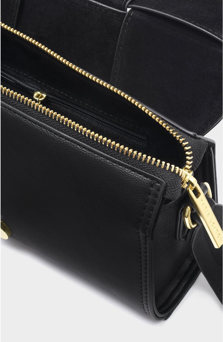 Katie Loxton Taya Crossbody Bag, Alternate, color, Black / Black Suedette