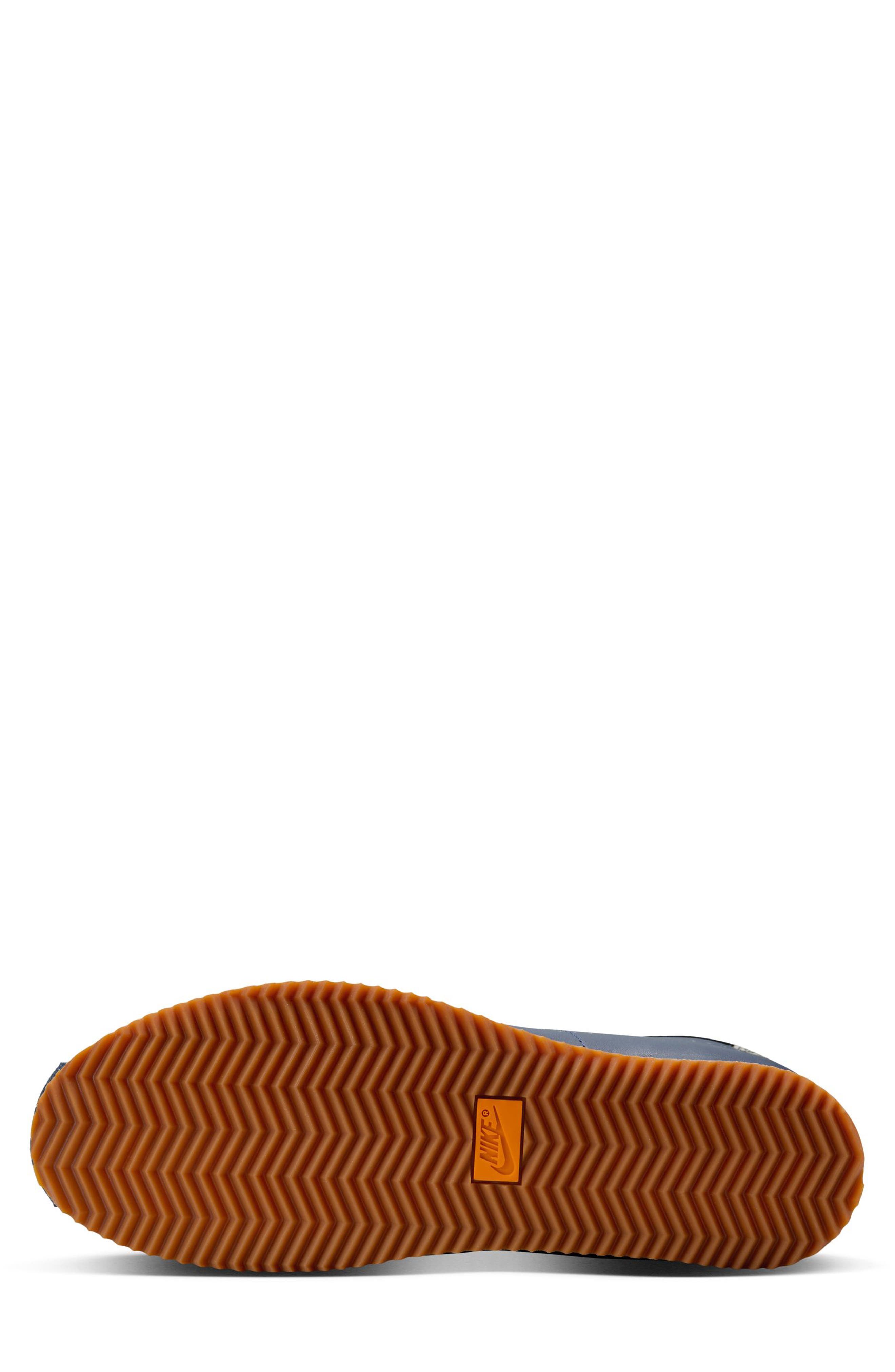 Nike Cortez Leather Sneaker, Alternate, color, Midnight Navy/ Bright Ceramic