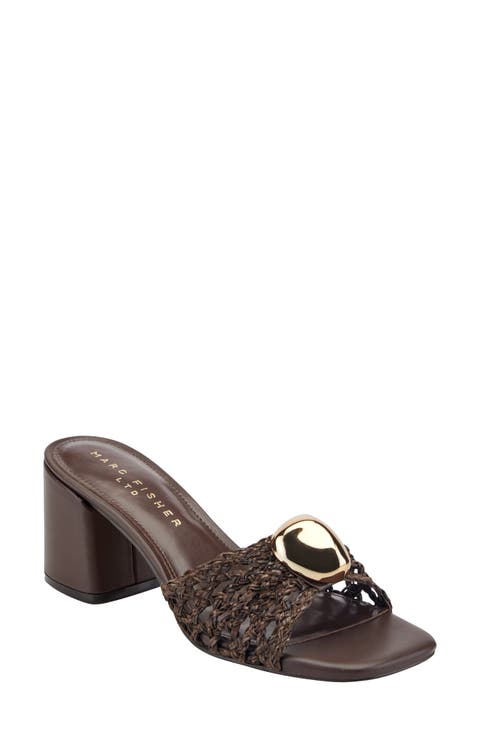 Farrel Embellished Square Toe Slide Sandal (Women)