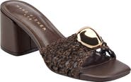 Marc Fisher LTD Farrel Embellished Square Toe Slide Sandal