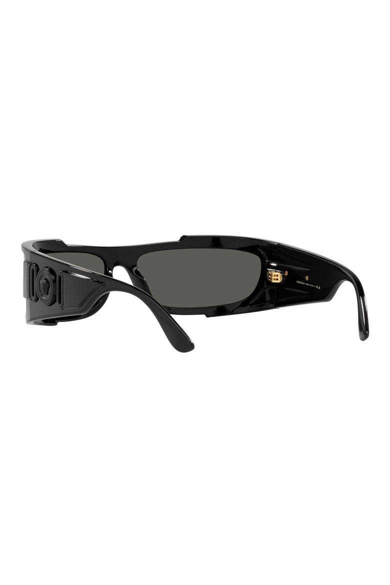 67mm Rectangular Sunglasses, Alternate, color, BLACK