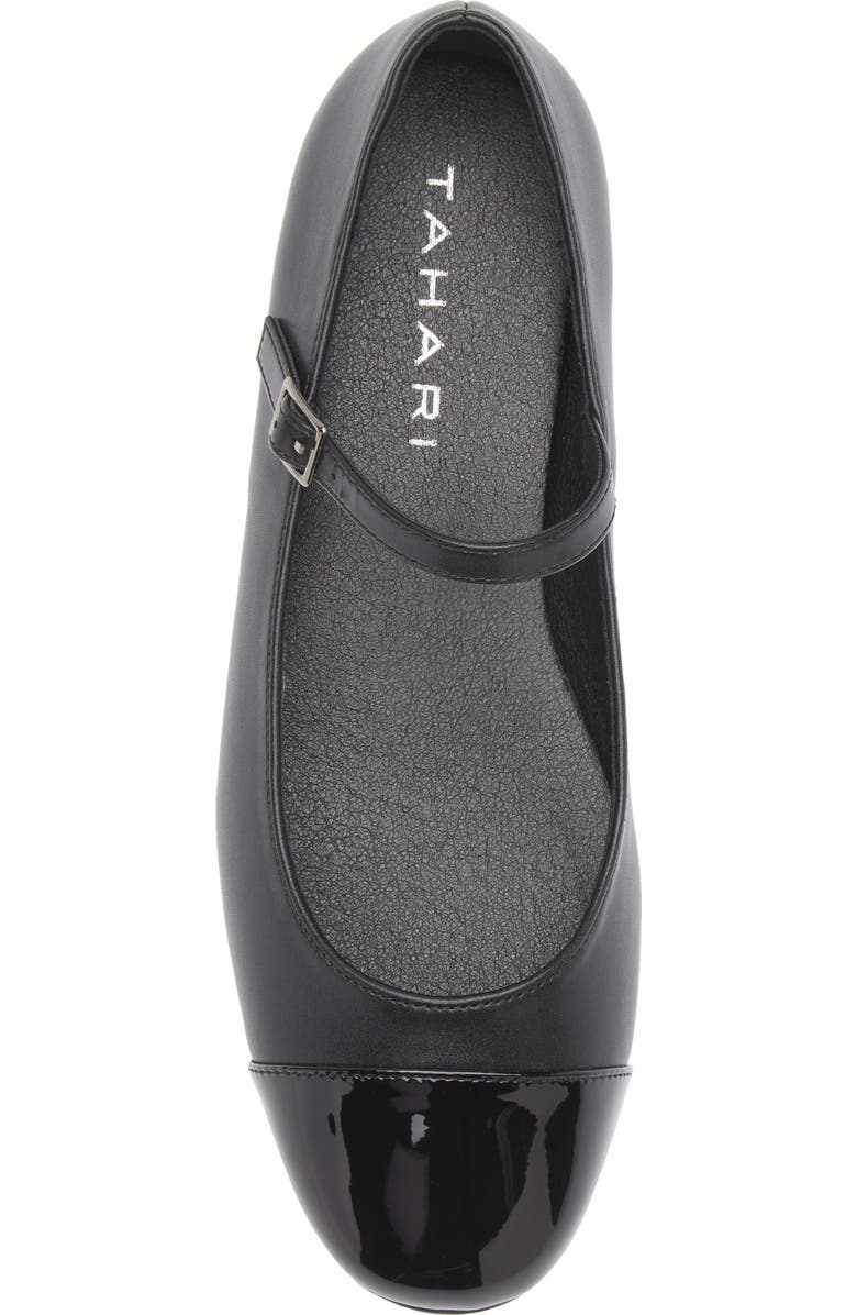 T Tahari Loft Cap Toe Mary Jane Flat, Alternate, color,
