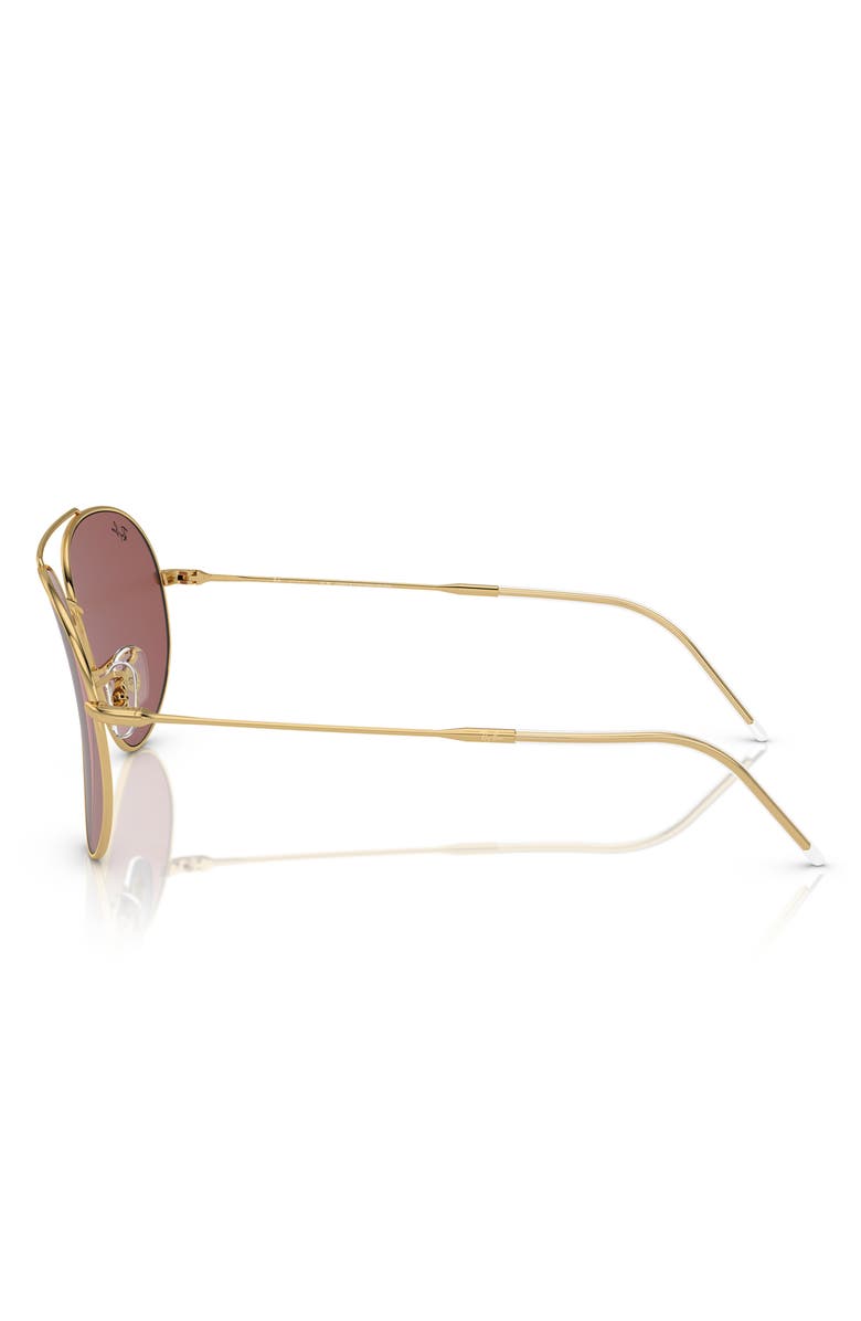 Ray-Ban Aviator Reverse 59mm Pilot Sunglasses, Alternate, color, Dark Violet
