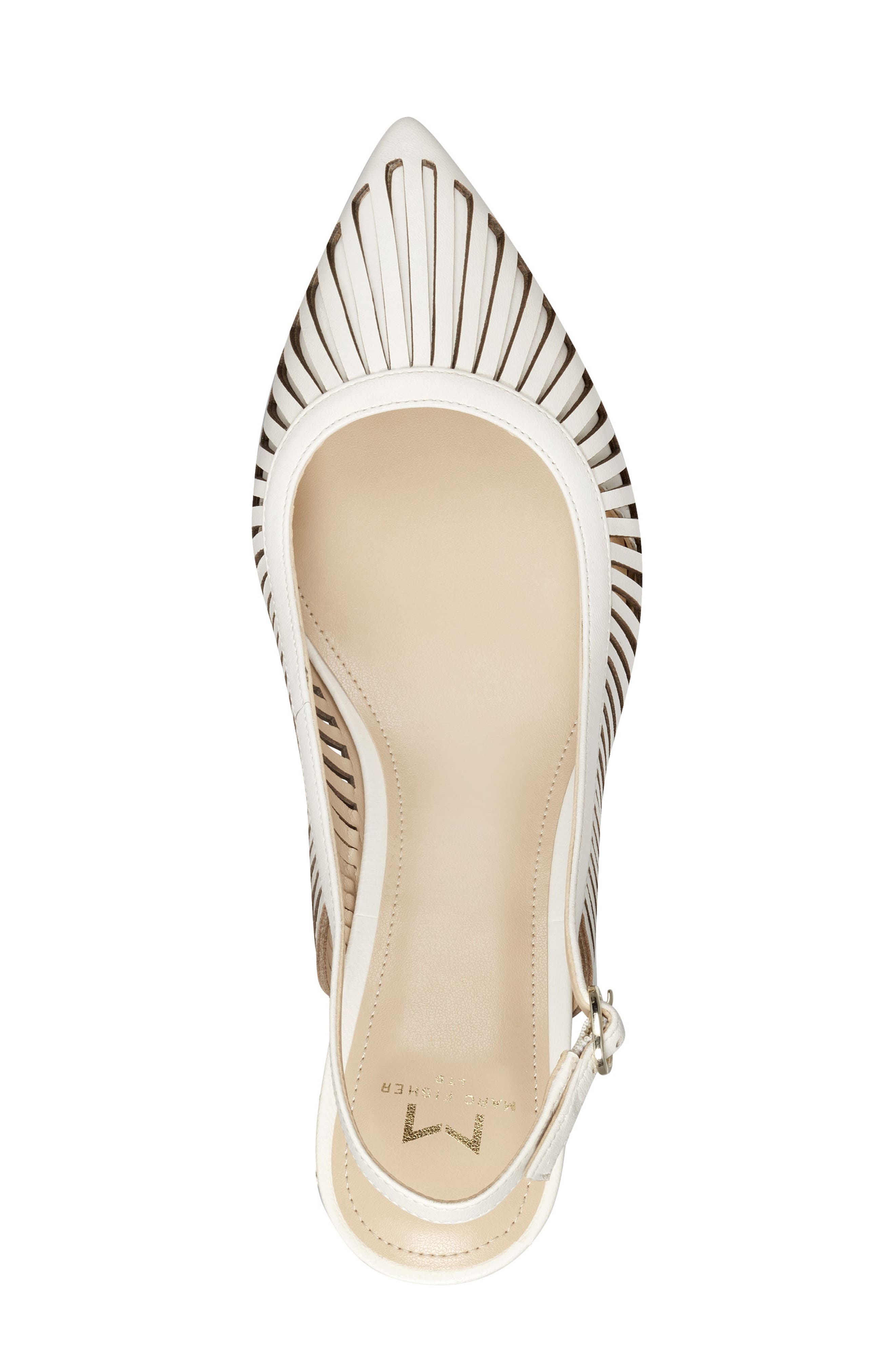 Zabie Slingback Pointed Toe Pump, Alternate, color, CHIC CREAM LEATHER