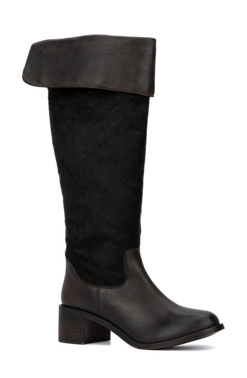 Anastasia Faux Hair Tall Boot (Women)