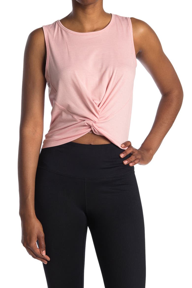 Twist Front Tank Top, Main, color, FADE OUT PINK