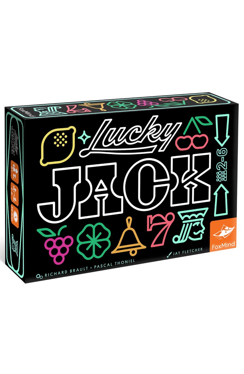 FoxMind Lucky Jack Card Game, Strategy and Luck, Main, color, Multicolored