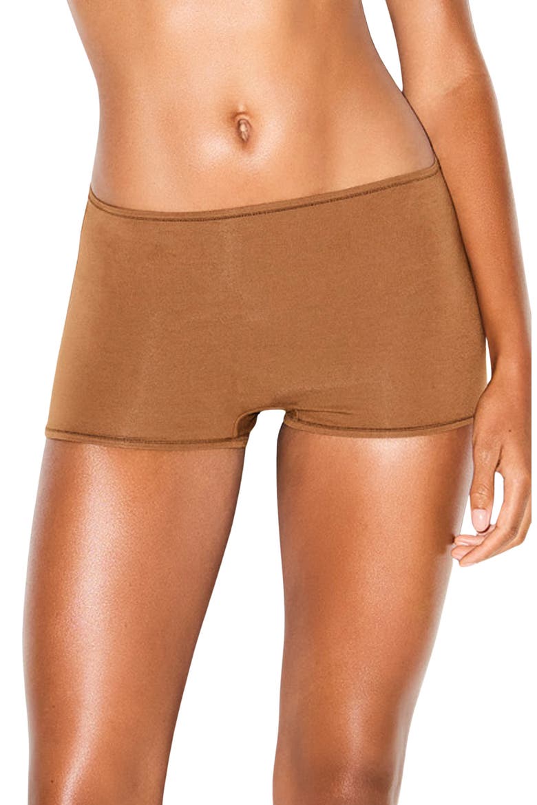 Stretch Cotton Jersey Boyshorts, Main, color, CHAI
