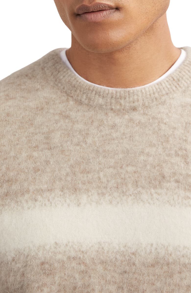 Reiss Piers Wool & Alpaca Blend Sweater, Alternate, color, Oatmeal/White