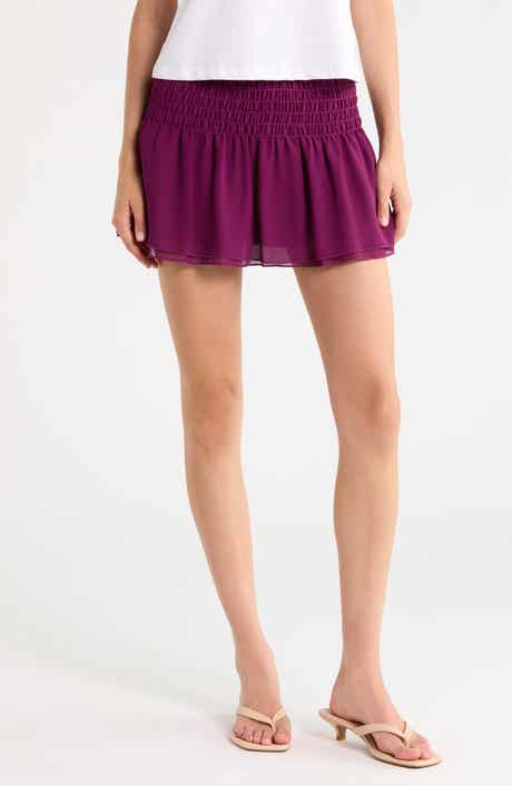 I Belond Shirred Miniskirt