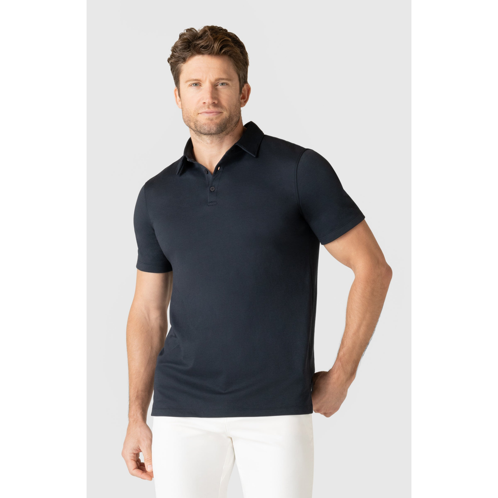 Jack Archer Jetsetter Tech Performance Polo In Black