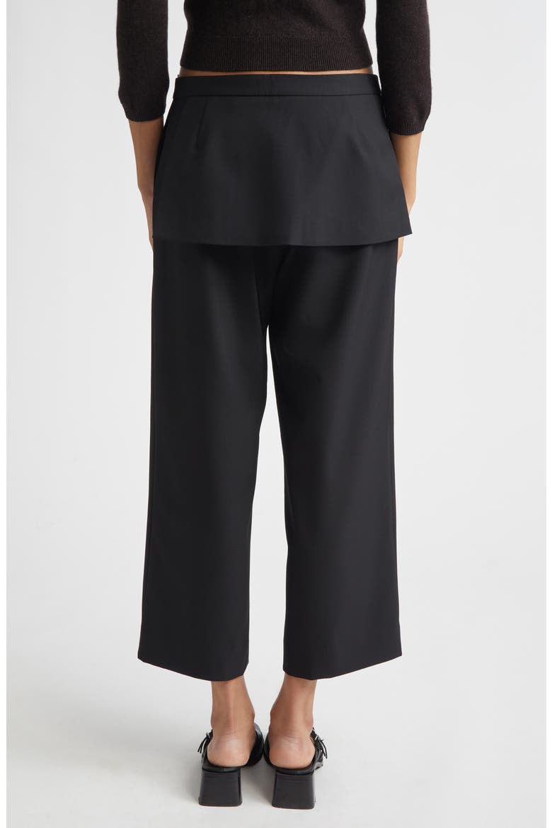 Mott Crop Skirt Pants, Alternate, color, BLACK