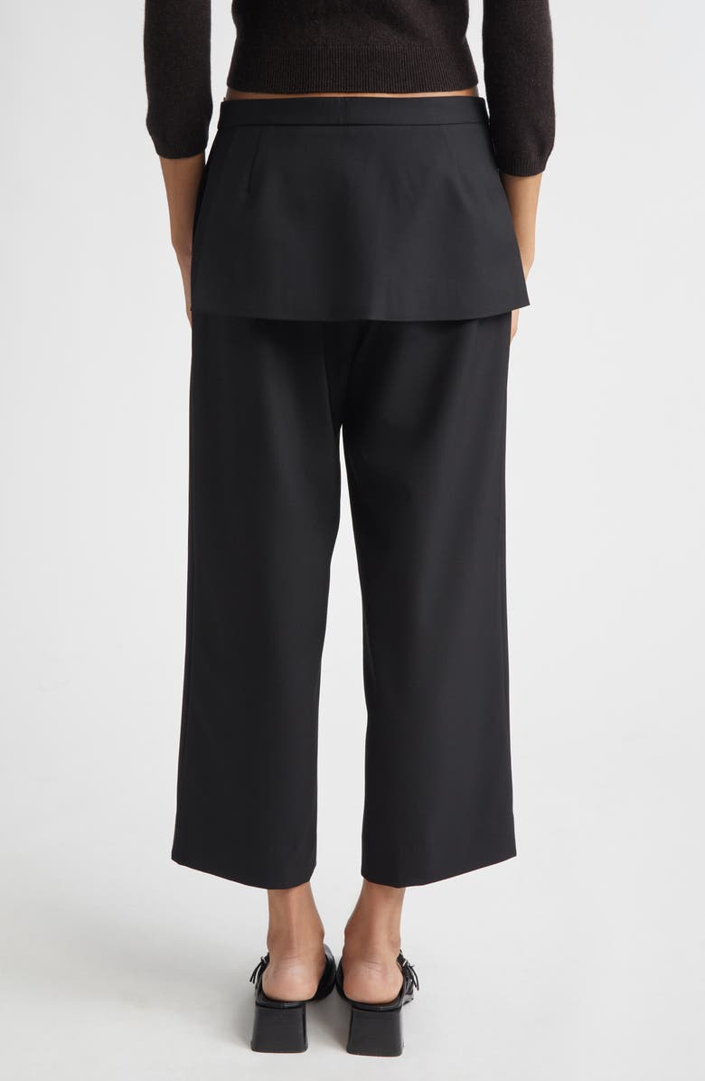 Sandy Liang Mott Crop Skirt Pants, Alternate, color, Black