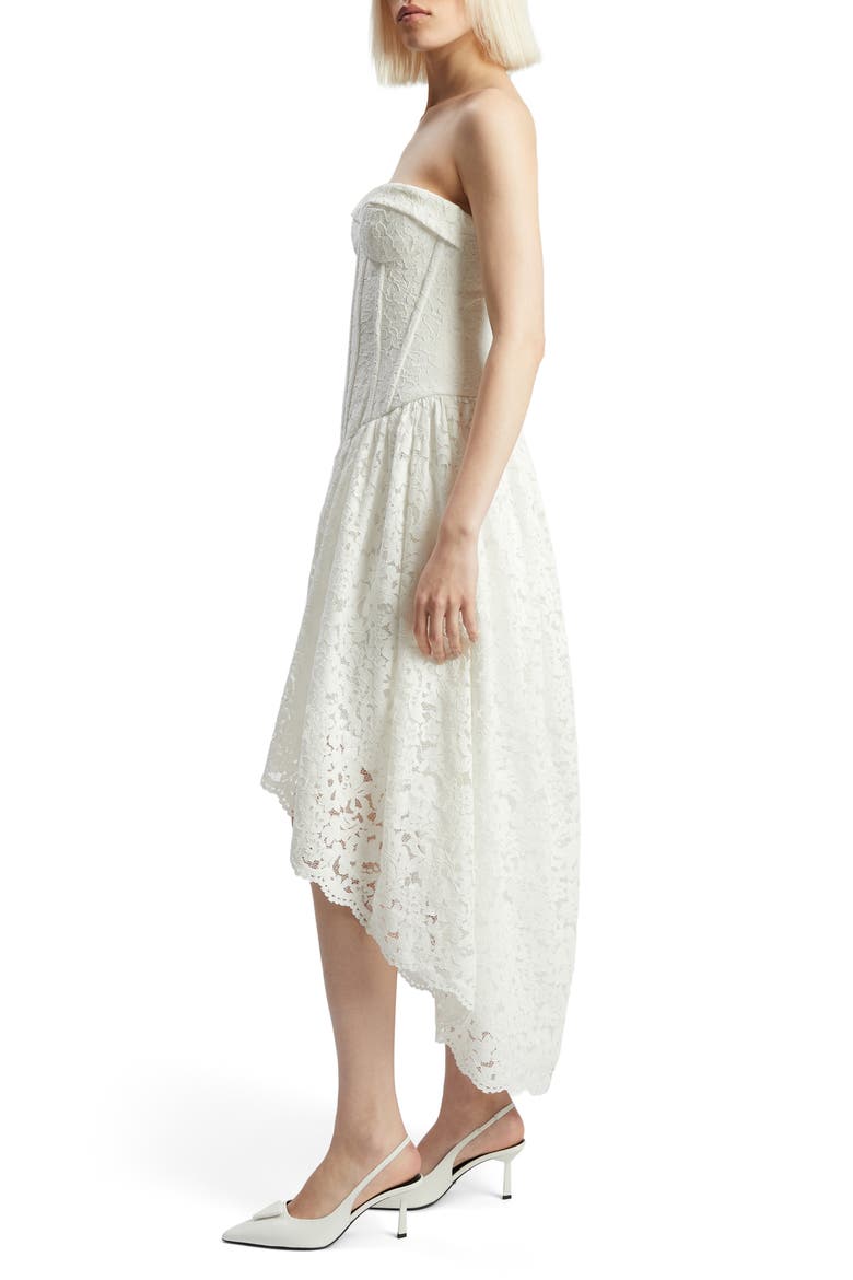 Felicidad Strapless Lace Dress, Alternate, color, ORCHID WHITE