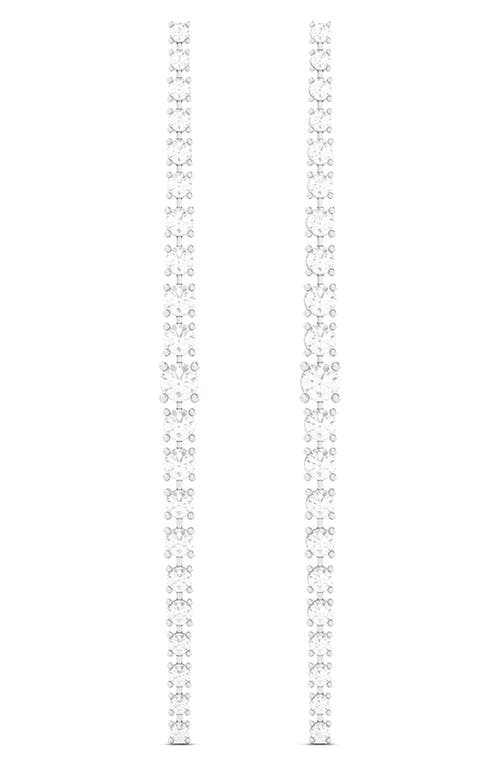 Hautecarat Lab Created Diamond Drop Earrings In 18k White Gold