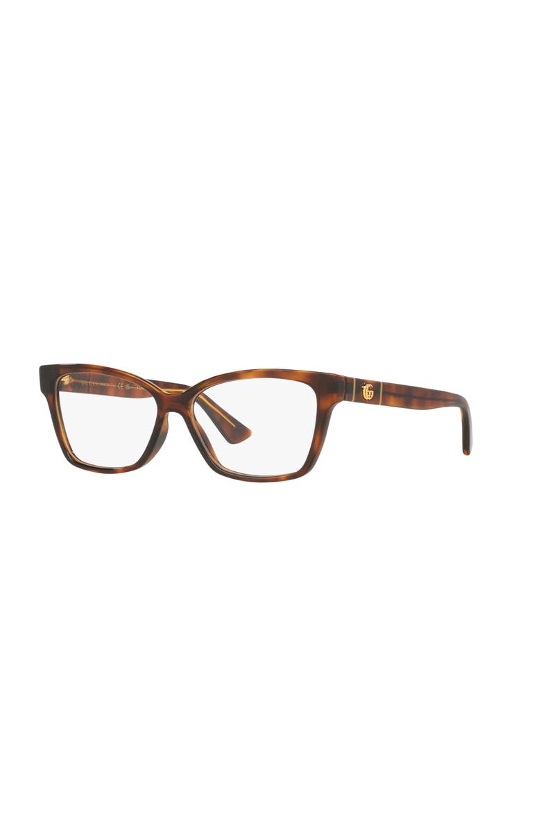 Gucci 55mm Cat Eye optical glasses, Main, color, Tortoise