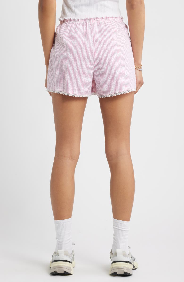 BP. Seersucker Stretch Cotton Boxer Shorts, Alternate, color, Pink Roseanna Pinstripe